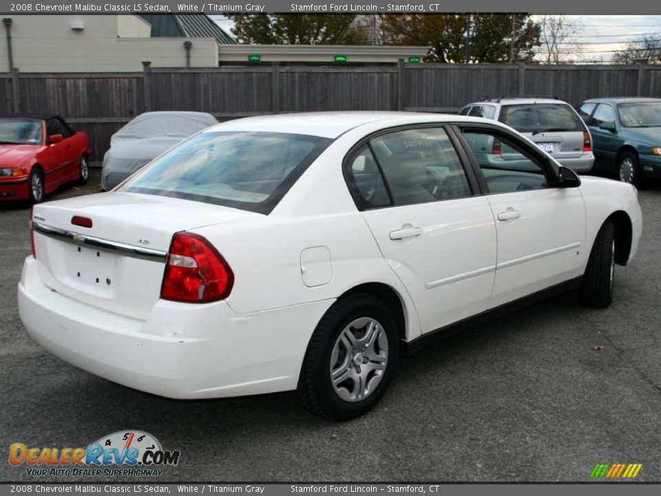 2008 Chevrolet Malibu Classic LS Sedan White / Titanium Gray Photo #5
