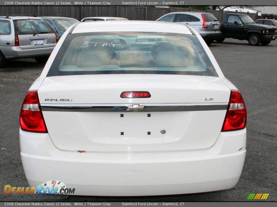 2008 Chevrolet Malibu Classic LS Sedan White / Titanium Gray Photo #6