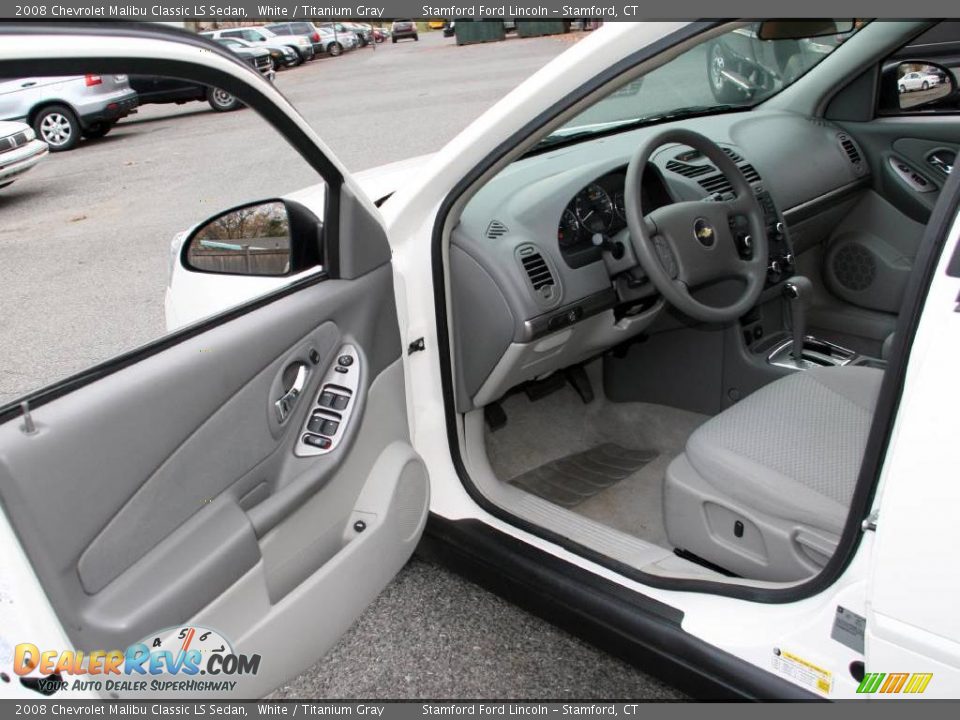 2008 Chevrolet Malibu Classic LS Sedan White / Titanium Gray Photo #7