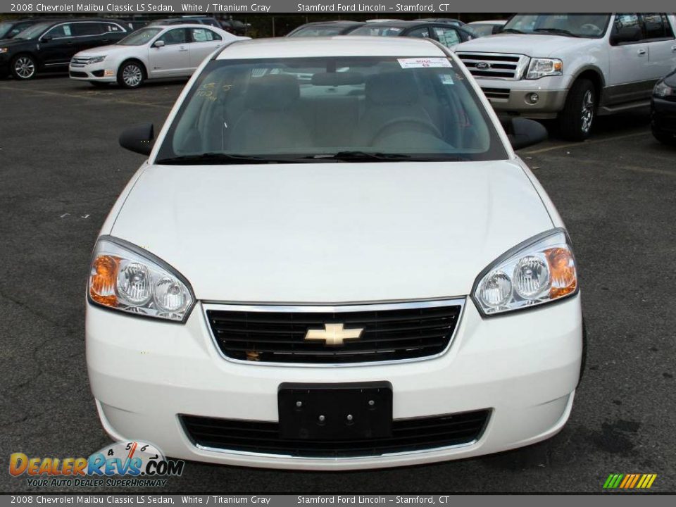 2008 Chevrolet Malibu Classic LS Sedan White / Titanium Gray Photo #11