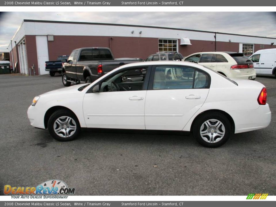 2008 Chevrolet Malibu Classic LS Sedan White / Titanium Gray Photo #14