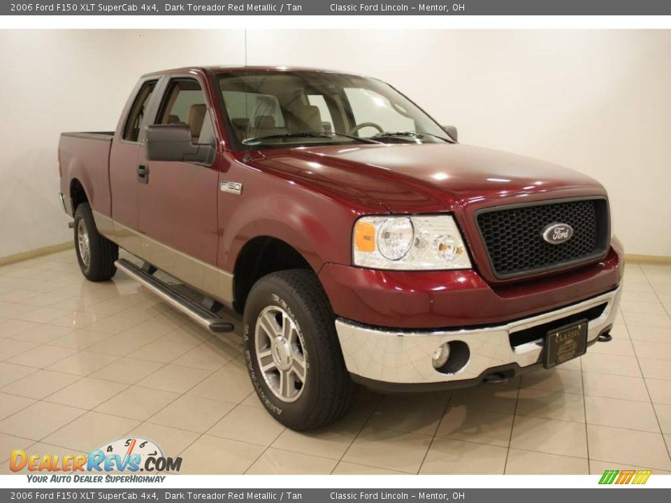 2006 Ford F150 XLT SuperCab 4x4 Dark Toreador Red Metallic / Tan Photo #1