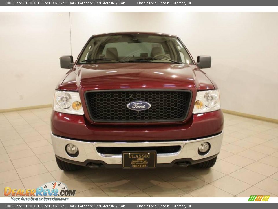 2006 Ford F150 XLT SuperCab 4x4 Dark Toreador Red Metallic / Tan Photo #2