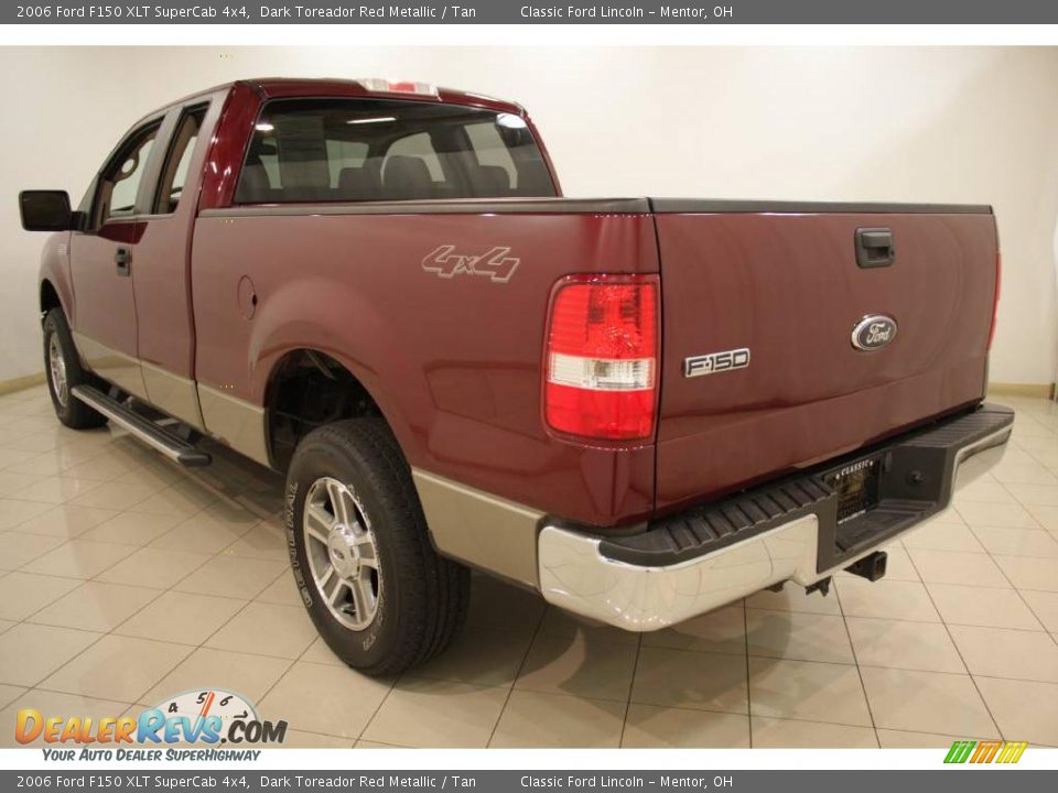 2006 Ford F150 XLT SuperCab 4x4 Dark Toreador Red Metallic / Tan Photo #5