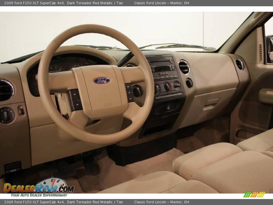 2006 Ford F150 XLT SuperCab 4x4 Dark Toreador Red Metallic / Tan Photo #9