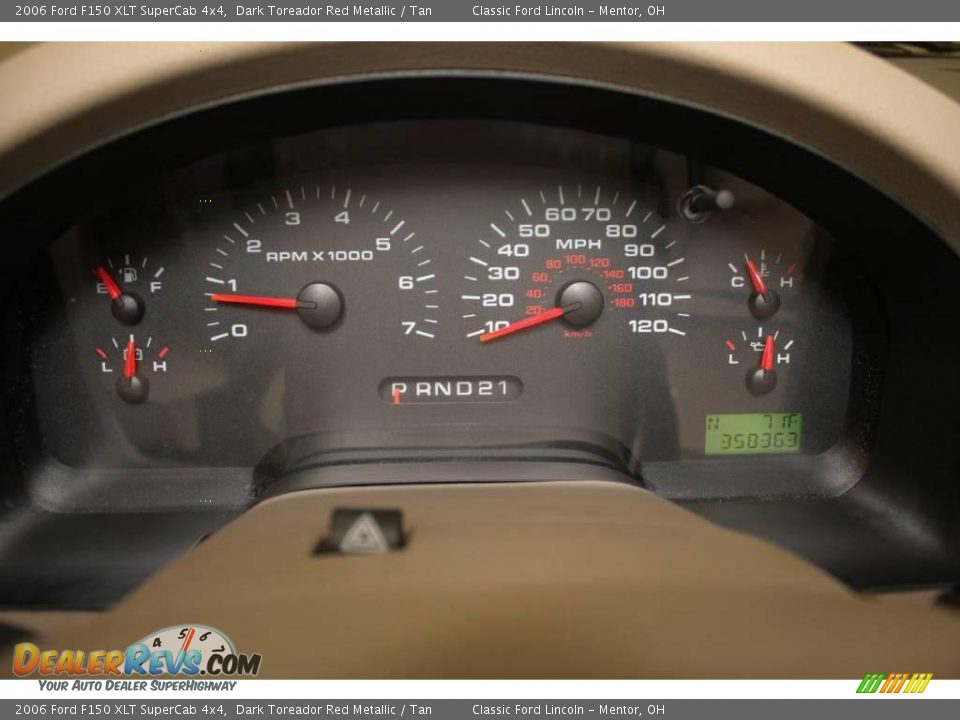 2006 Ford F150 XLT SuperCab 4x4 Dark Toreador Red Metallic / Tan Photo #10