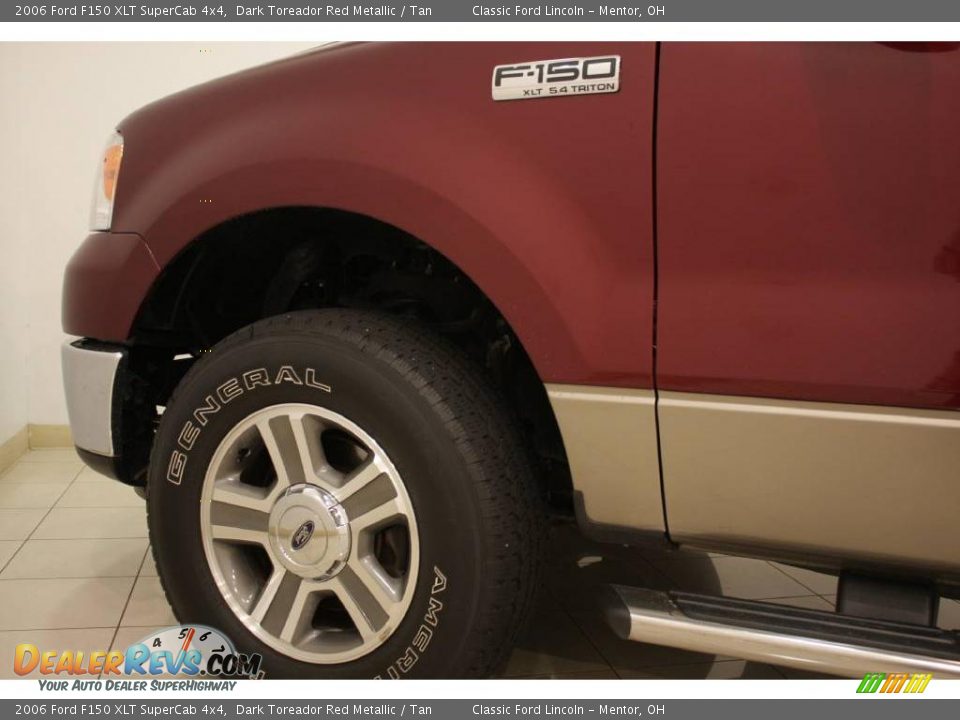 2006 Ford F150 XLT SuperCab 4x4 Dark Toreador Red Metallic / Tan Photo #17