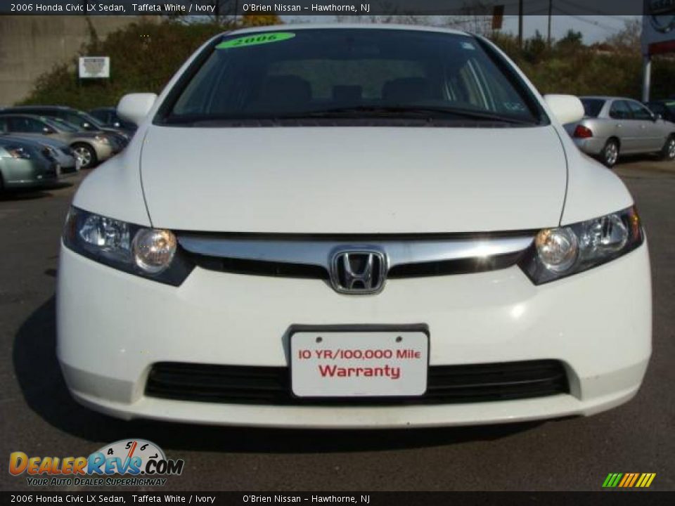 2006 Honda Civic LX Sedan Taffeta White / Ivory Photo #2