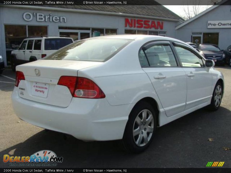 2006 Honda Civic LX Sedan Taffeta White / Ivory Photo #5