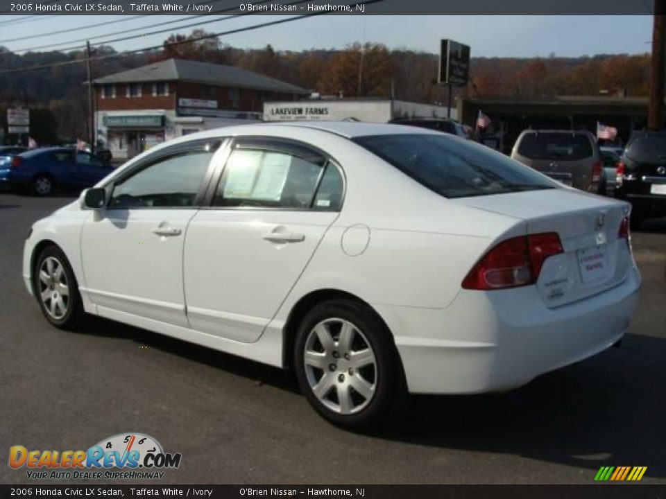 2006 Honda Civic LX Sedan Taffeta White / Ivory Photo #7