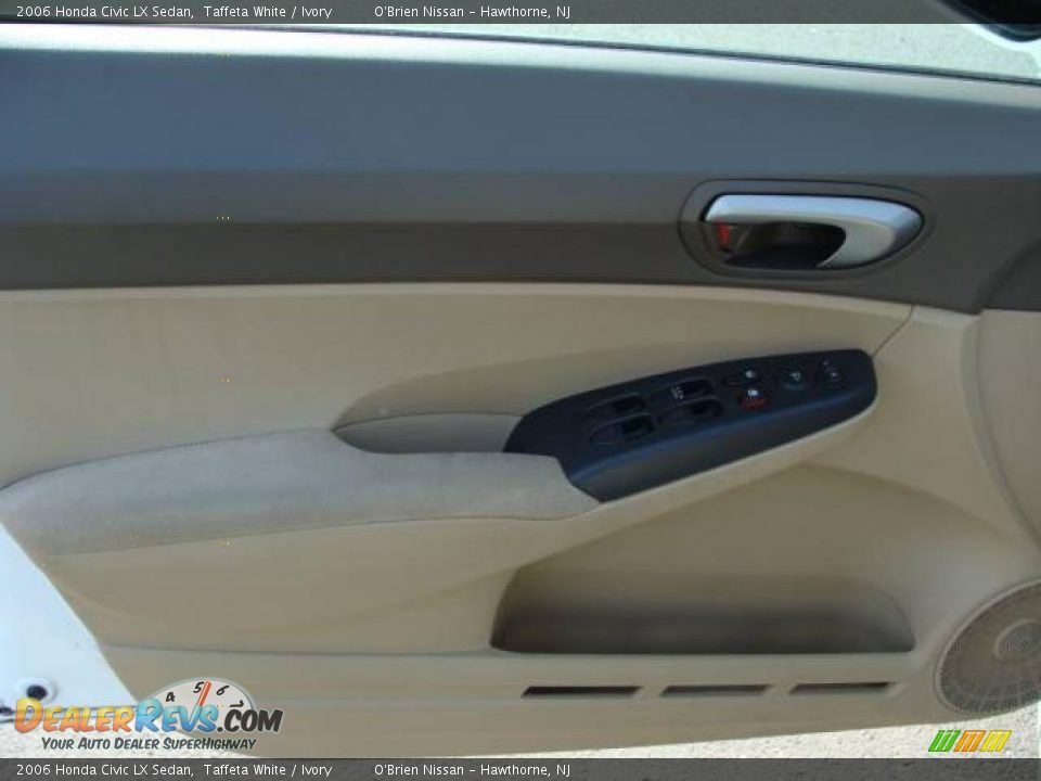 2006 Honda Civic LX Sedan Taffeta White / Ivory Photo #8