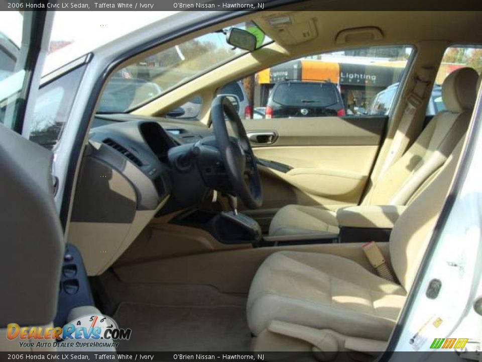 2006 Honda Civic LX Sedan Taffeta White / Ivory Photo #11