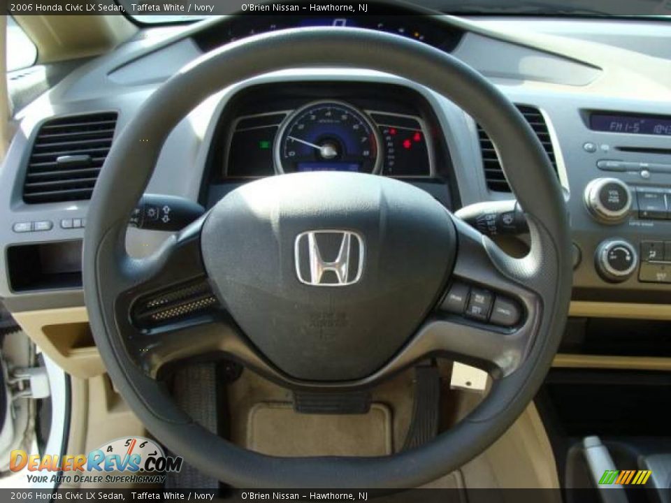 2006 Honda Civic LX Sedan Taffeta White / Ivory Photo #13