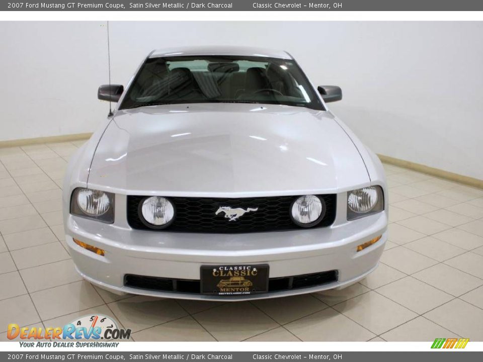 2007 Ford Mustang GT Premium Coupe Satin Silver Metallic / Dark Charcoal Photo #2