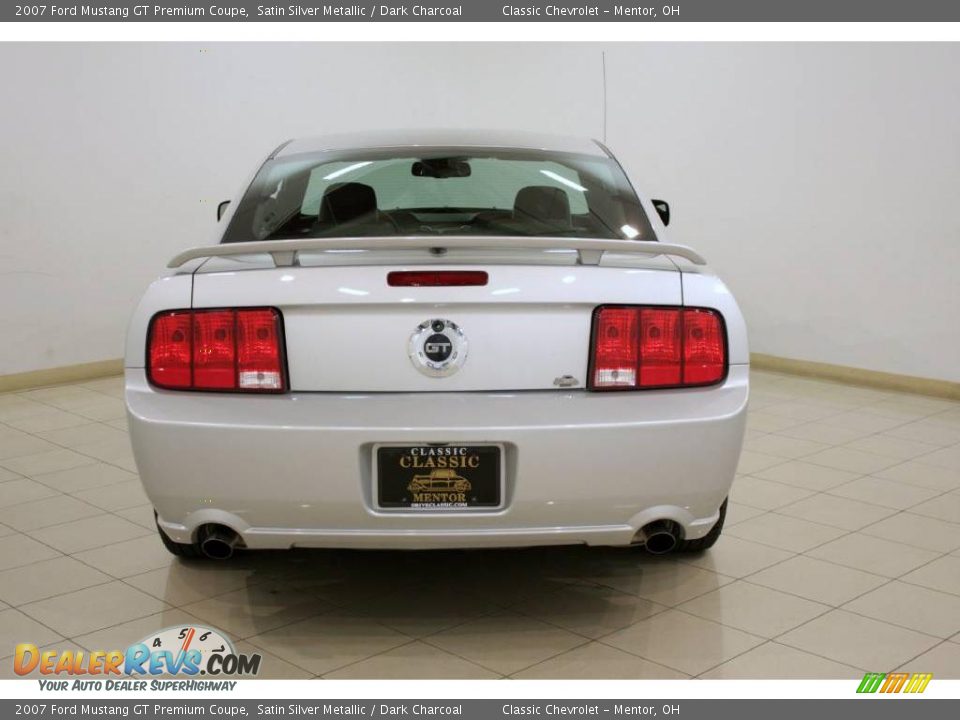 2007 Ford Mustang GT Premium Coupe Satin Silver Metallic / Dark Charcoal Photo #6