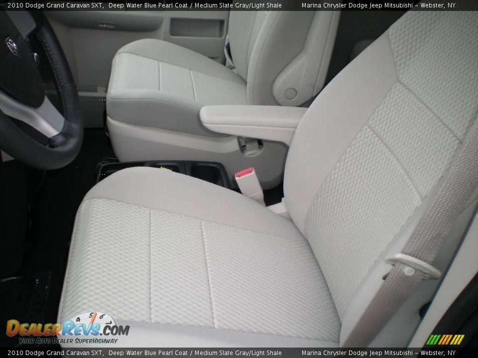 2010 Dodge Grand Caravan SXT Deep Water Blue Pearl Coat / Medium Slate Gray/Light Shale Photo #2