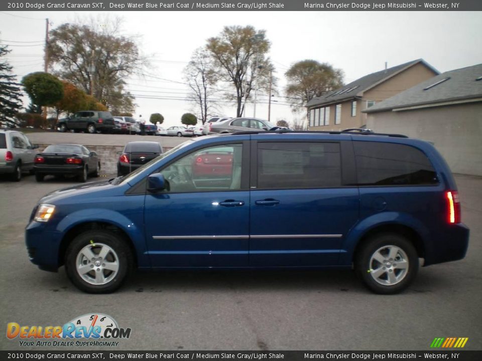 2010 Dodge Grand Caravan SXT Deep Water Blue Pearl Coat / Medium Slate Gray/Light Shale Photo #6