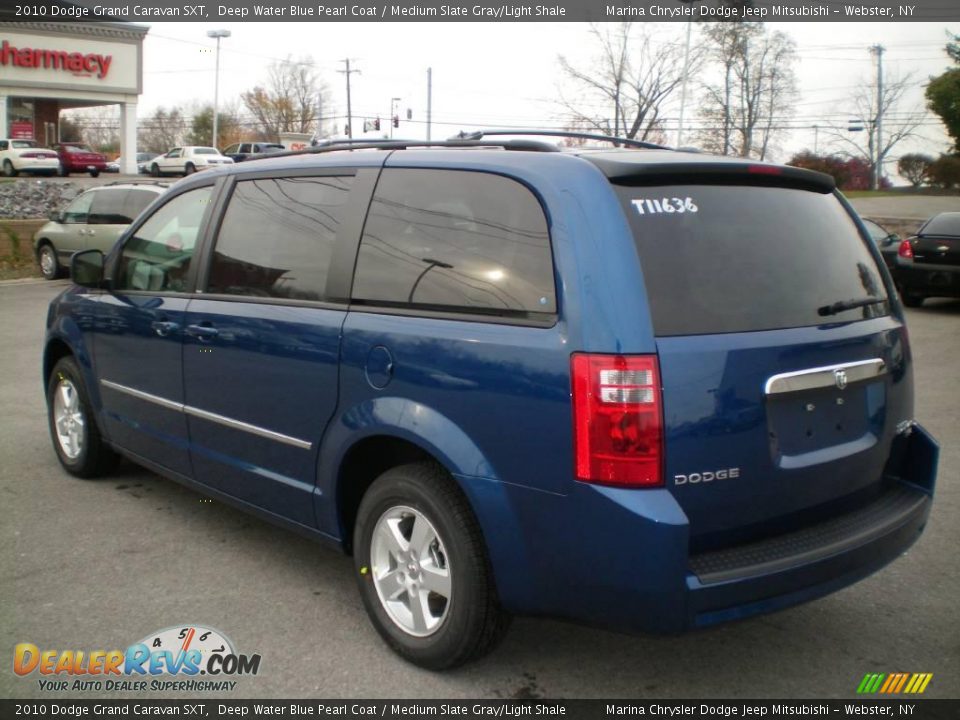 2010 Dodge Grand Caravan SXT Deep Water Blue Pearl Coat / Medium Slate Gray/Light Shale Photo #7