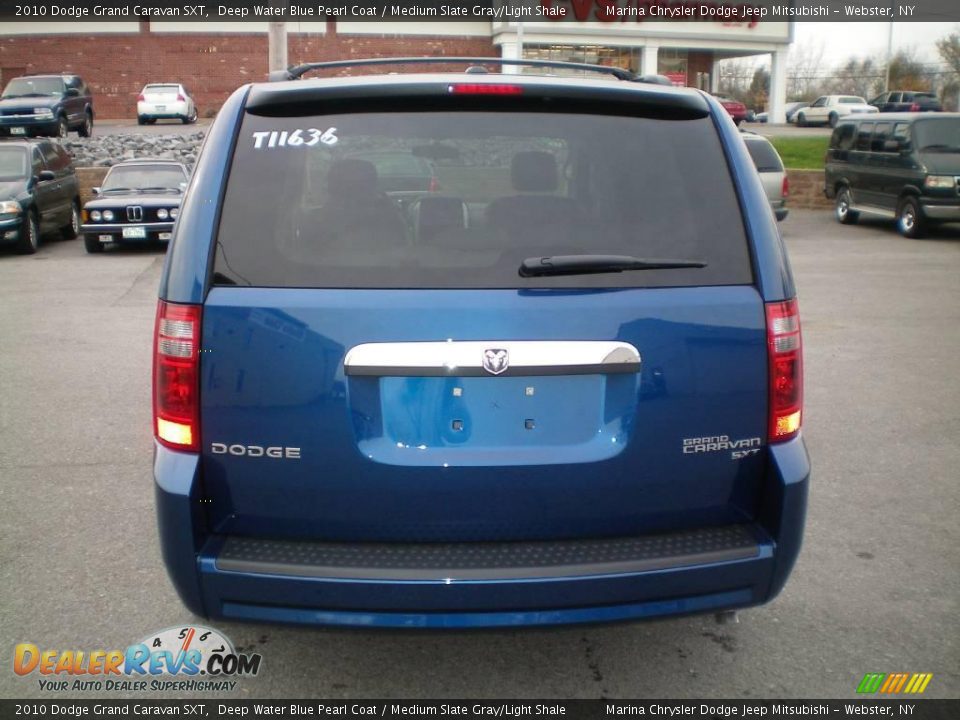 2010 Dodge Grand Caravan SXT Deep Water Blue Pearl Coat / Medium Slate Gray/Light Shale Photo #8