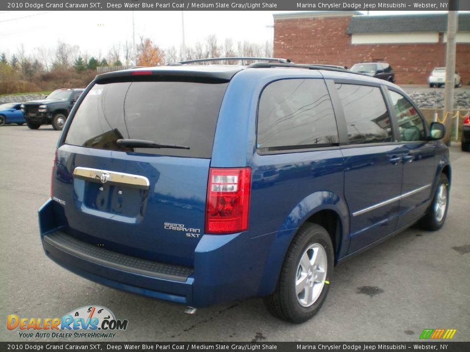 2010 Dodge Grand Caravan SXT Deep Water Blue Pearl Coat / Medium Slate Gray/Light Shale Photo #9