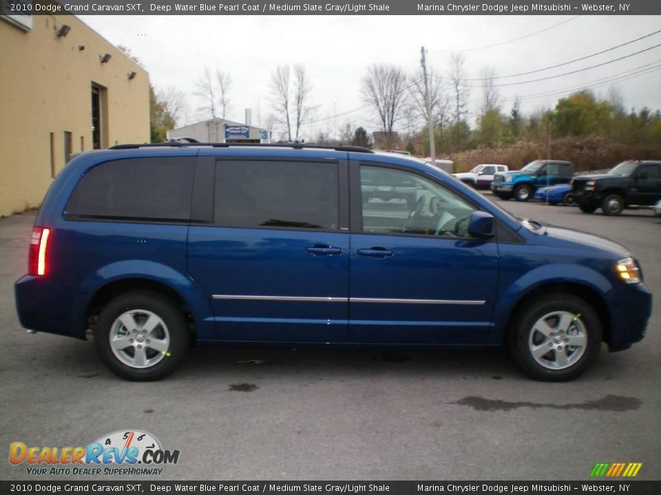 2010 Dodge Grand Caravan SXT Deep Water Blue Pearl Coat / Medium Slate Gray/Light Shale Photo #10