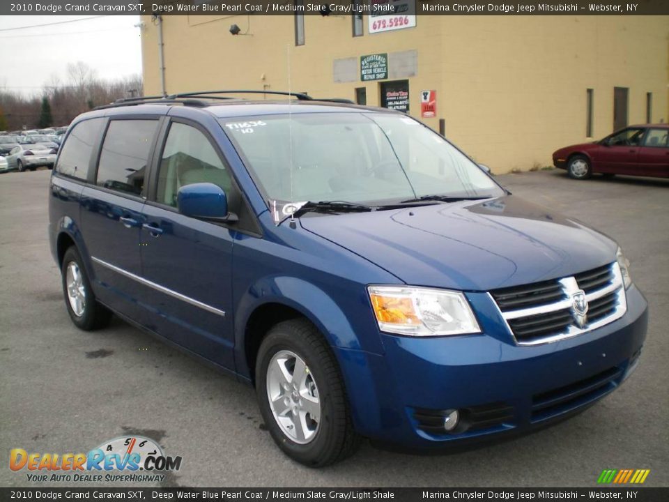 2010 Dodge Grand Caravan SXT Deep Water Blue Pearl Coat / Medium Slate Gray/Light Shale Photo #11