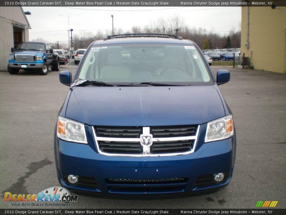 2010 Dodge Grand Caravan SXT Deep Water Blue Pearl Coat / Medium Slate Gray/Light Shale Photo #12