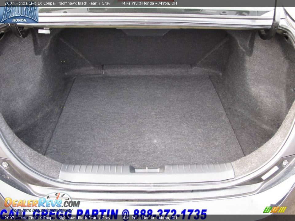 2007 Honda Civic LX Coupe Nighthawk Black Pearl / Gray Photo #9