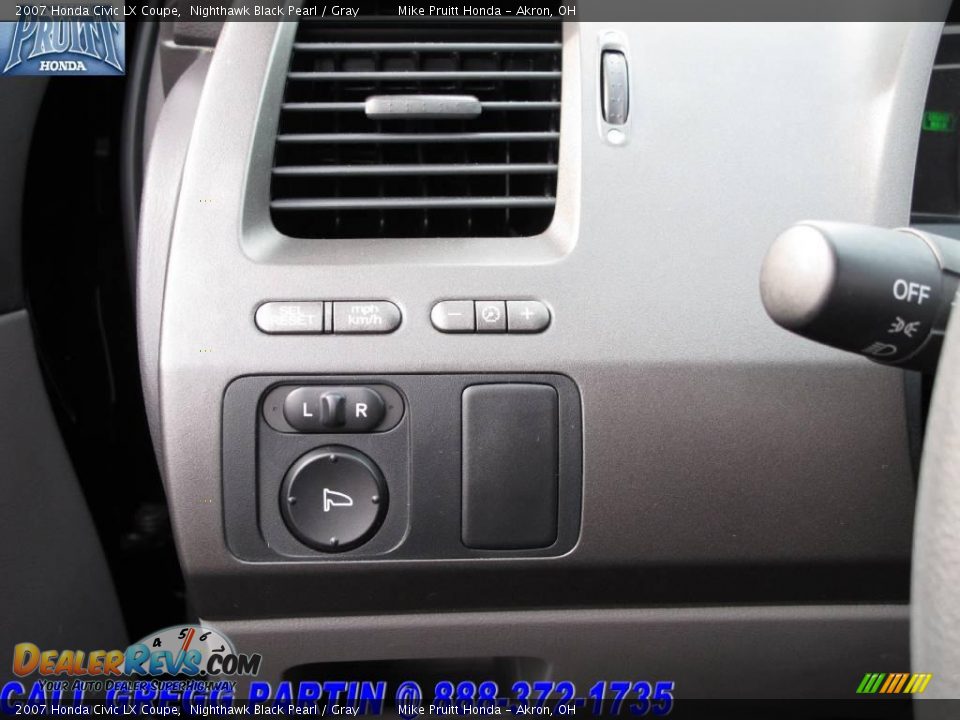 2007 Honda Civic LX Coupe Nighthawk Black Pearl / Gray Photo #18