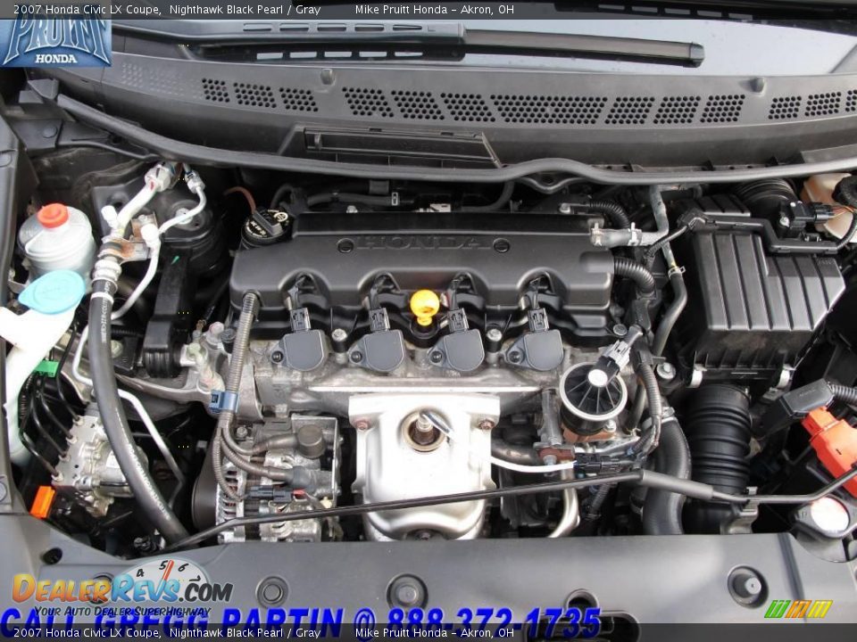 2007 Honda Civic LX Coupe Nighthawk Black Pearl / Gray Photo #22