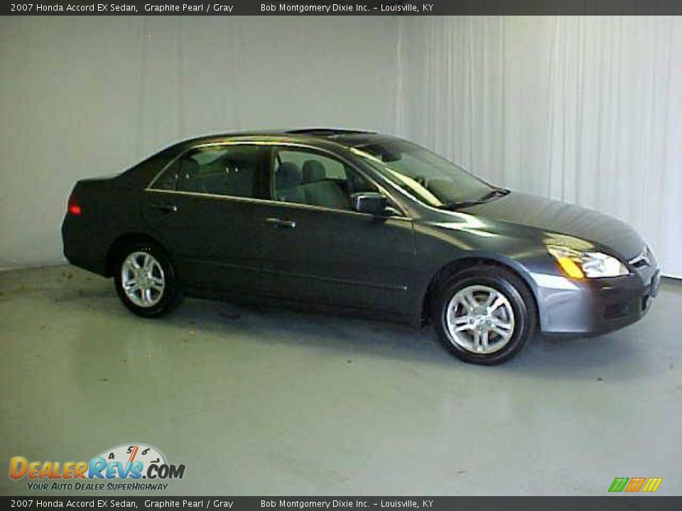 2007 Honda Accord EX Sedan Graphite Pearl / Gray Photo #3