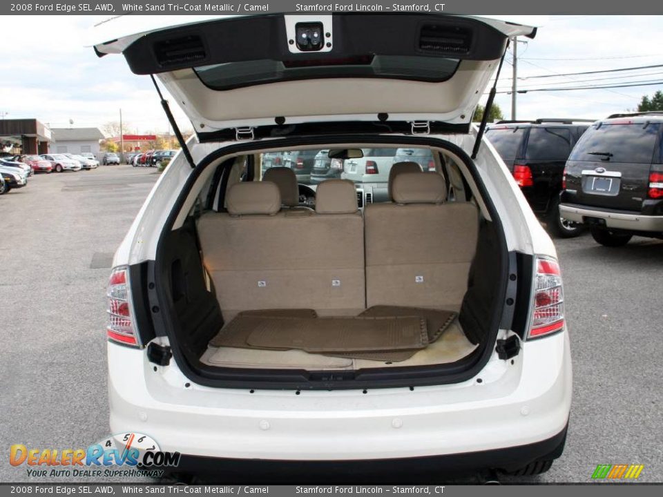 2008 Ford Edge SEL AWD White Sand Tri-Coat Metallic / Camel Photo #7
