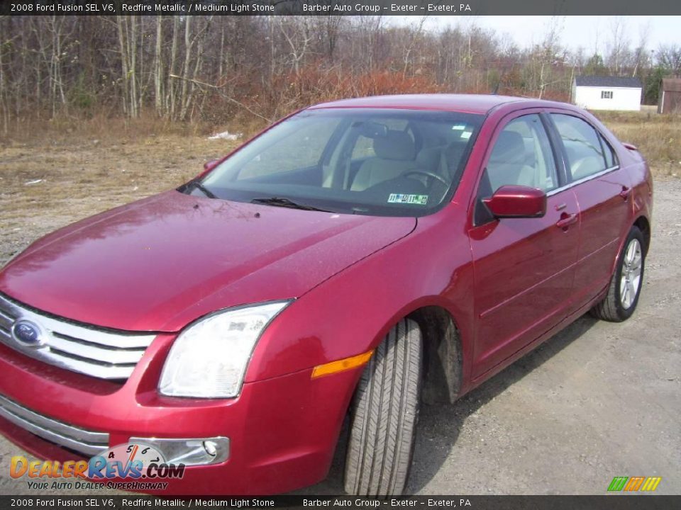 2008 Ford Fusion SEL V6 Redfire Metallic / Medium Light Stone Photo #1