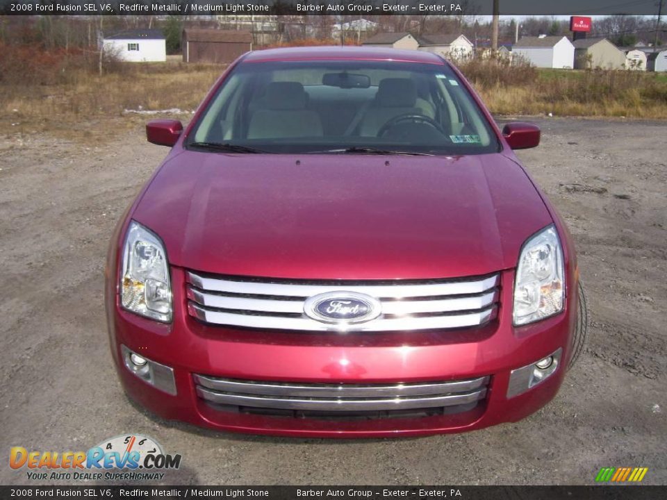 2008 Ford Fusion SEL V6 Redfire Metallic / Medium Light Stone Photo #2