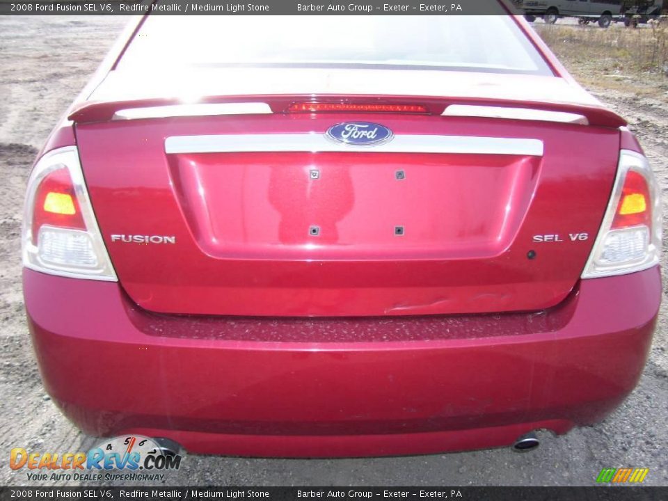 2008 Ford Fusion SEL V6 Redfire Metallic / Medium Light Stone Photo #6