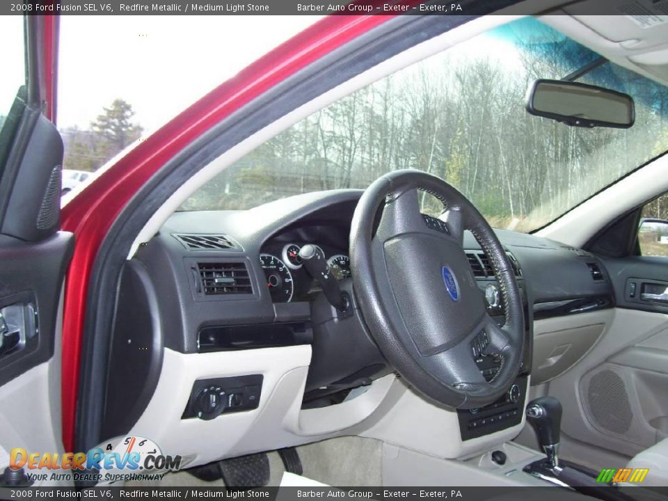 2008 Ford Fusion SEL V6 Redfire Metallic / Medium Light Stone Photo #8
