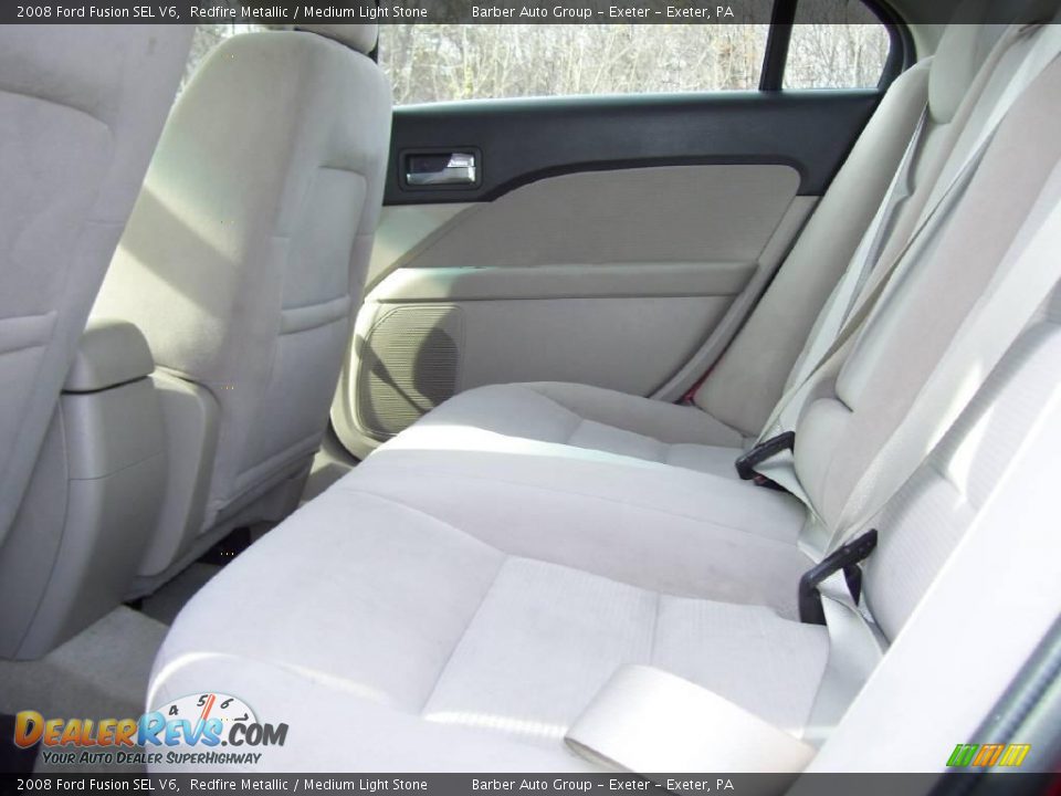 2008 Ford Fusion SEL V6 Redfire Metallic / Medium Light Stone Photo #9