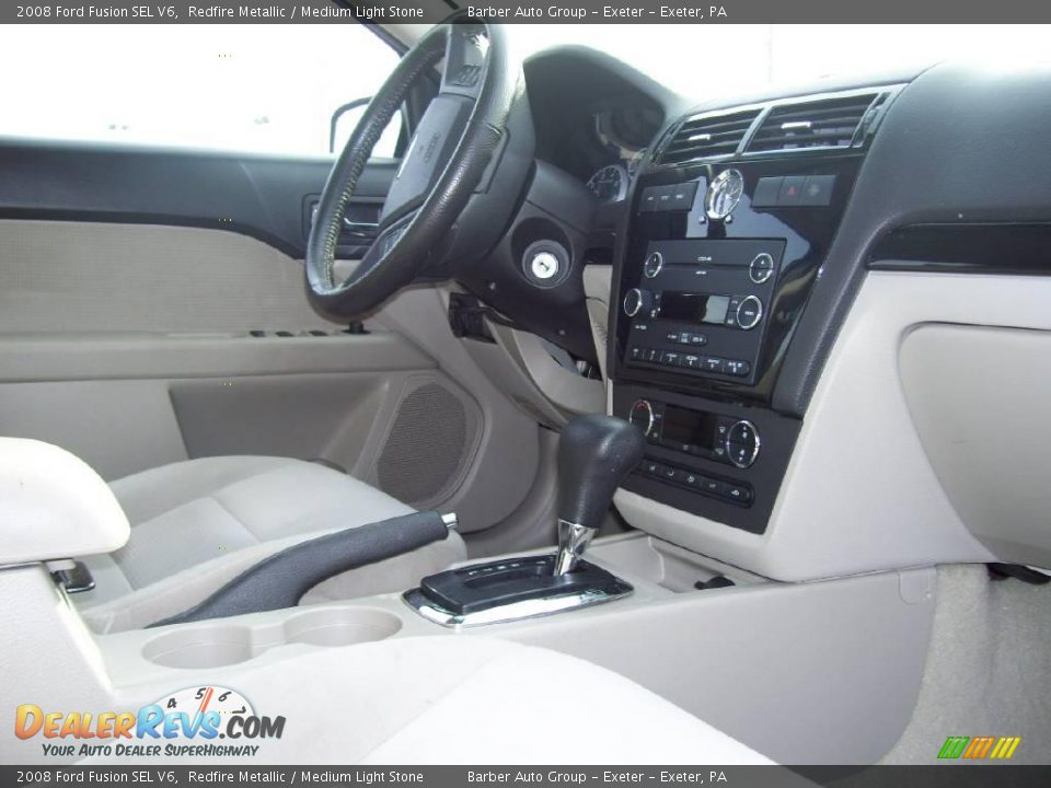 2008 Ford Fusion SEL V6 Redfire Metallic / Medium Light Stone Photo #10