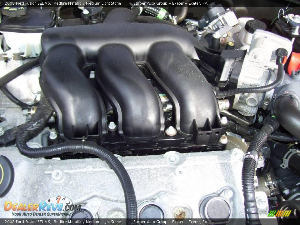 2008 Ford Fusion SEL V6 Redfire Metallic / Medium Light Stone Photo #11