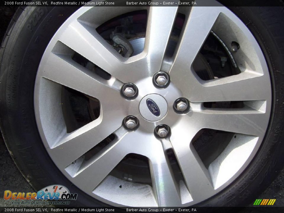 2008 Ford Fusion SEL V6 Redfire Metallic / Medium Light Stone Photo #12
