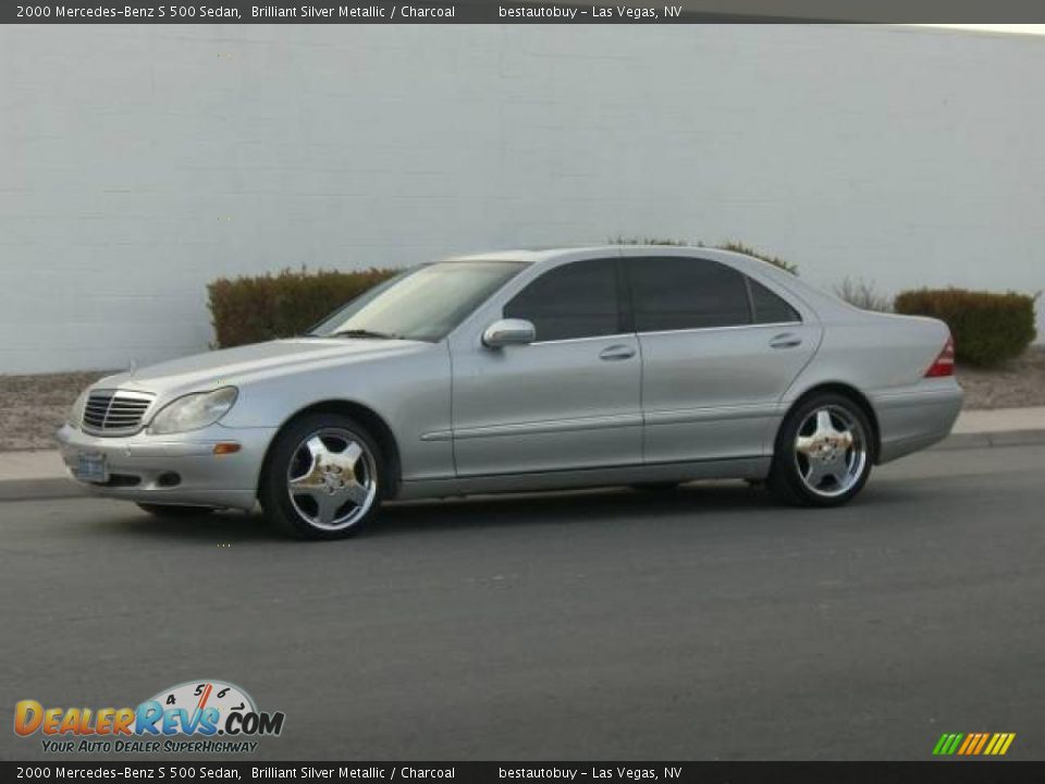2000 Mercedes-Benz S 500 Sedan Brilliant Silver Metallic / Charcoal Photo #2