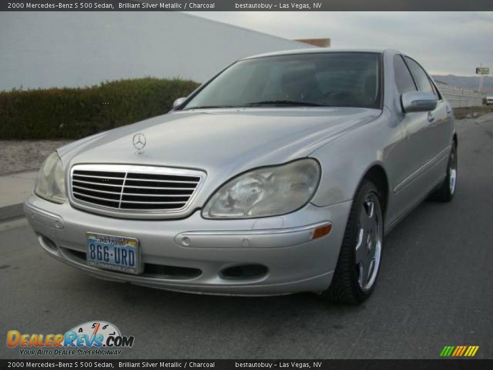 2000 Mercedes-Benz S 500 Sedan Brilliant Silver Metallic / Charcoal Photo #7