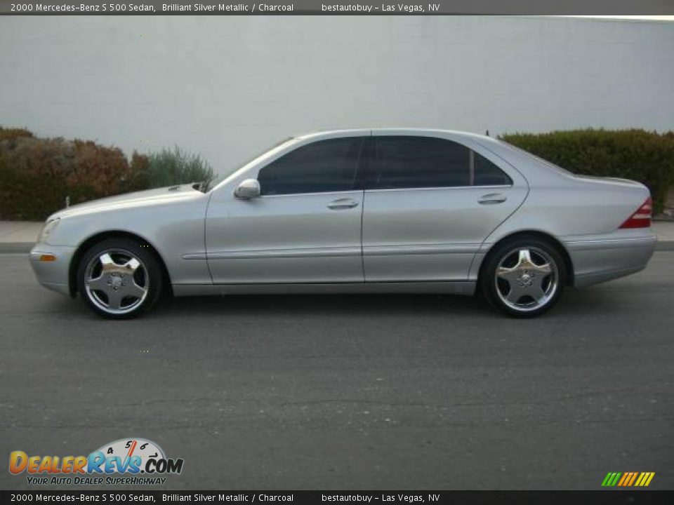 2000 Mercedes-Benz S 500 Sedan Brilliant Silver Metallic / Charcoal Photo #9