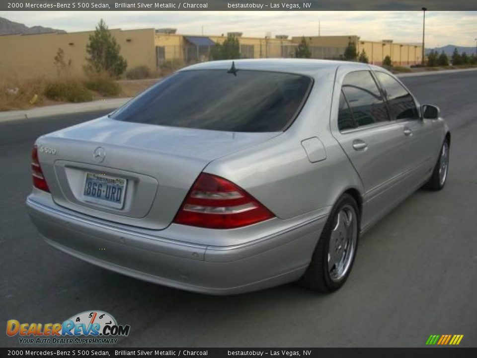 2000 Mercedes-Benz S 500 Sedan Brilliant Silver Metallic / Charcoal Photo #12