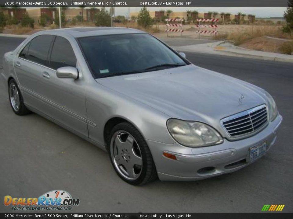 2000 Mercedes-Benz S 500 Sedan Brilliant Silver Metallic / Charcoal Photo #14
