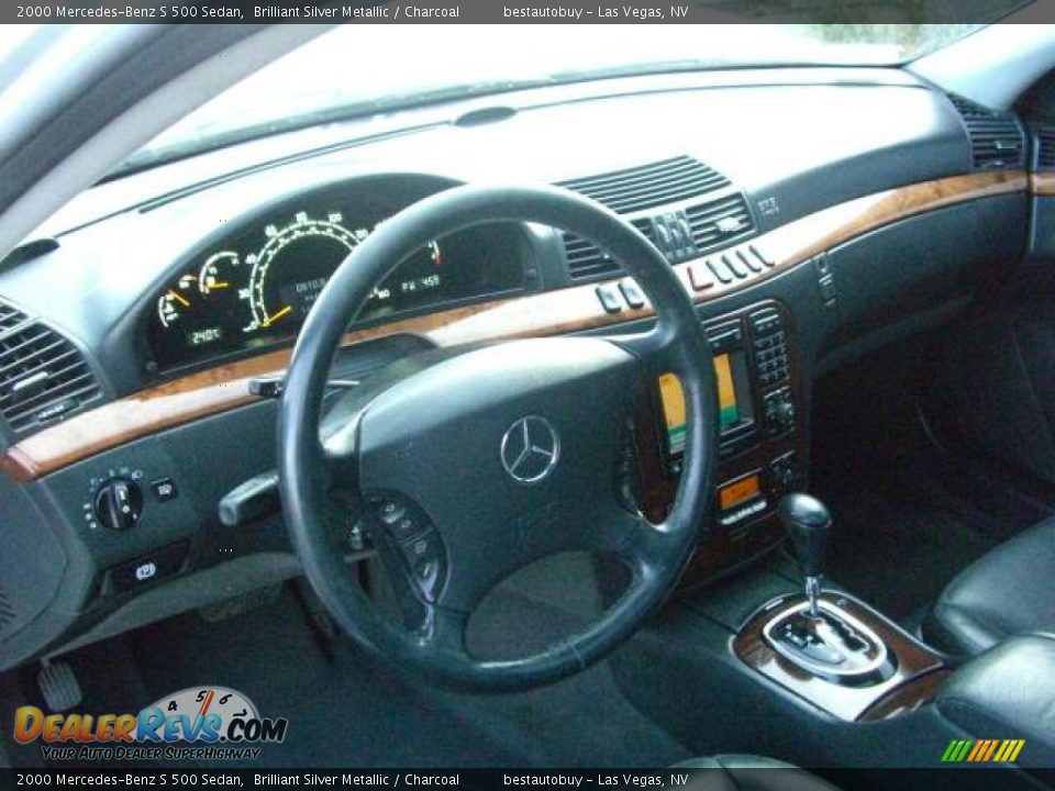2000 Mercedes-Benz S 500 Sedan Brilliant Silver Metallic / Charcoal Photo #33