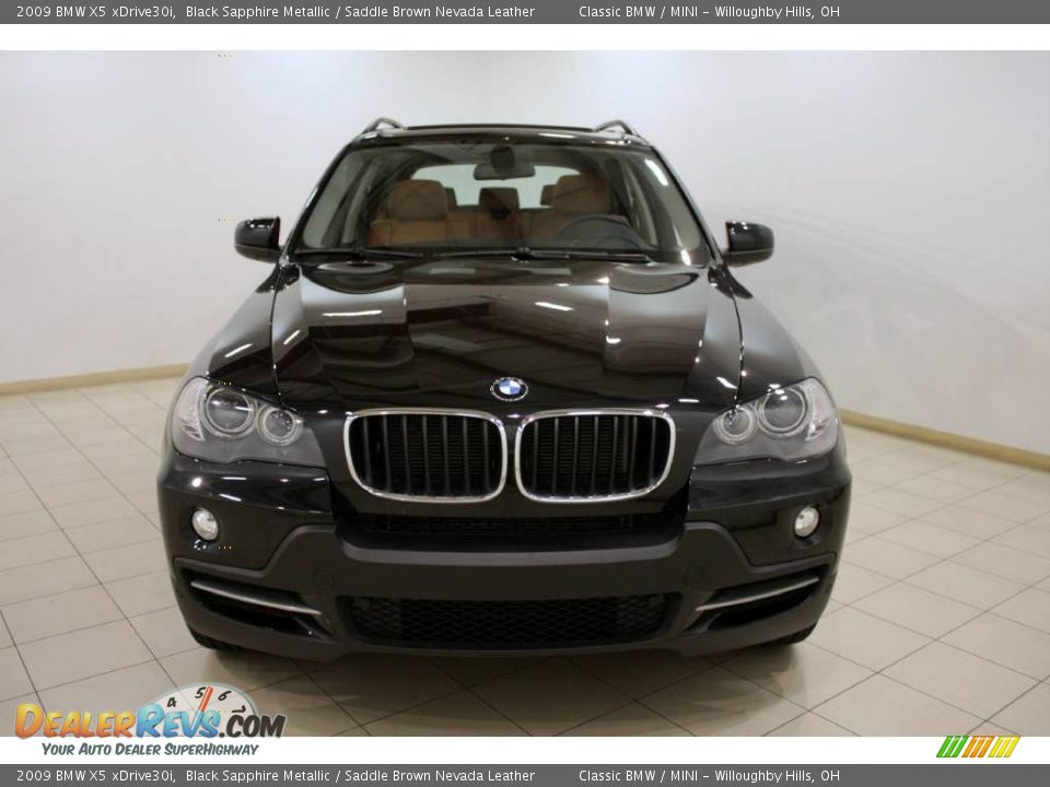 2009 BMW X5 xDrive30i Black Sapphire Metallic / Saddle Brown Nevada Leather Photo #2