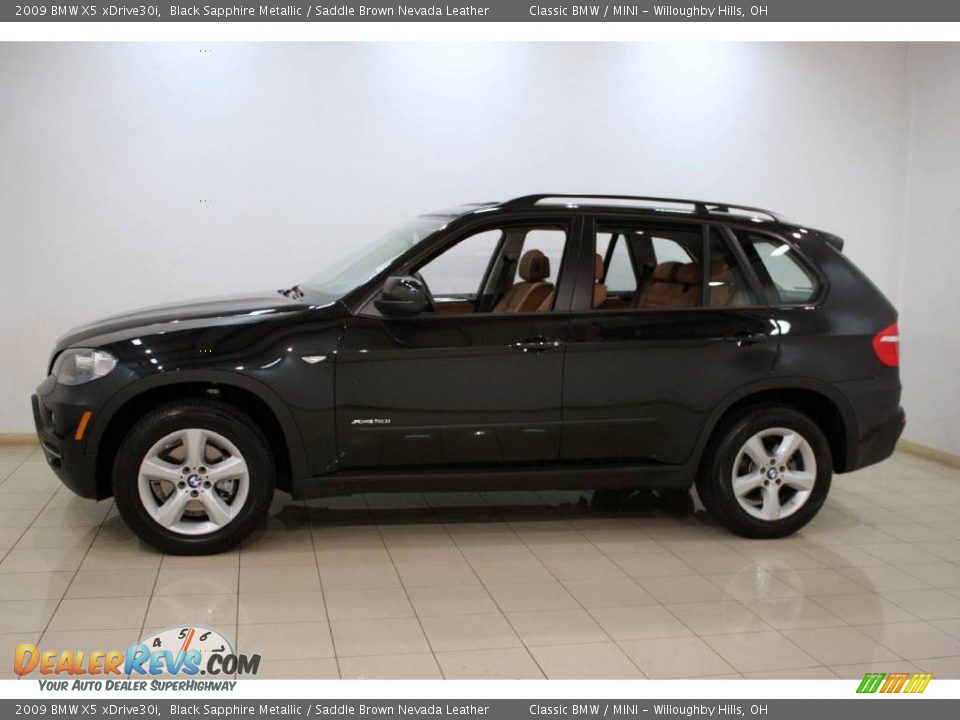 2009 BMW X5 xDrive30i Black Sapphire Metallic / Saddle Brown Nevada Leather Photo #4