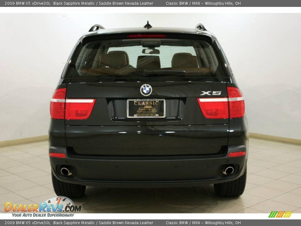 2009 BMW X5 xDrive30i Black Sapphire Metallic / Saddle Brown Nevada Leather Photo #6