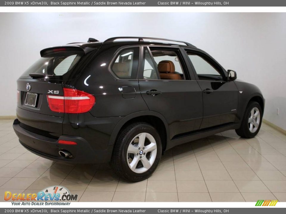 2009 BMW X5 xDrive30i Black Sapphire Metallic / Saddle Brown Nevada Leather Photo #7